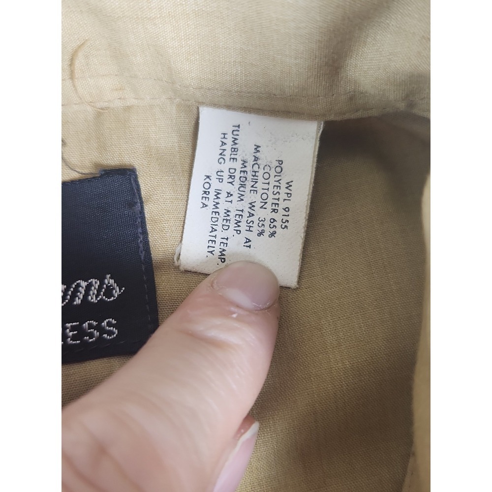 Vintage Champion Westerns Sz 16-35 Permanent Press Shirt Pearl Snap Button Tan - Picture 7 of 12